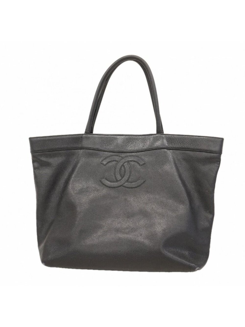 Chanel Tote Caviar Leather Black Gold
